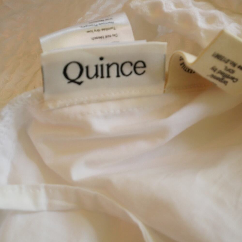 Quince Waffle Duvet Cover Organic Cotton WHITE  Full Queen Duvet ONLY NEW - Picture 5 of 7
